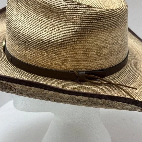 Resistol Duck Commander Straw Cowboy Hat S Genuine Mexican Palm Western USA Made - Picture 4 of 16